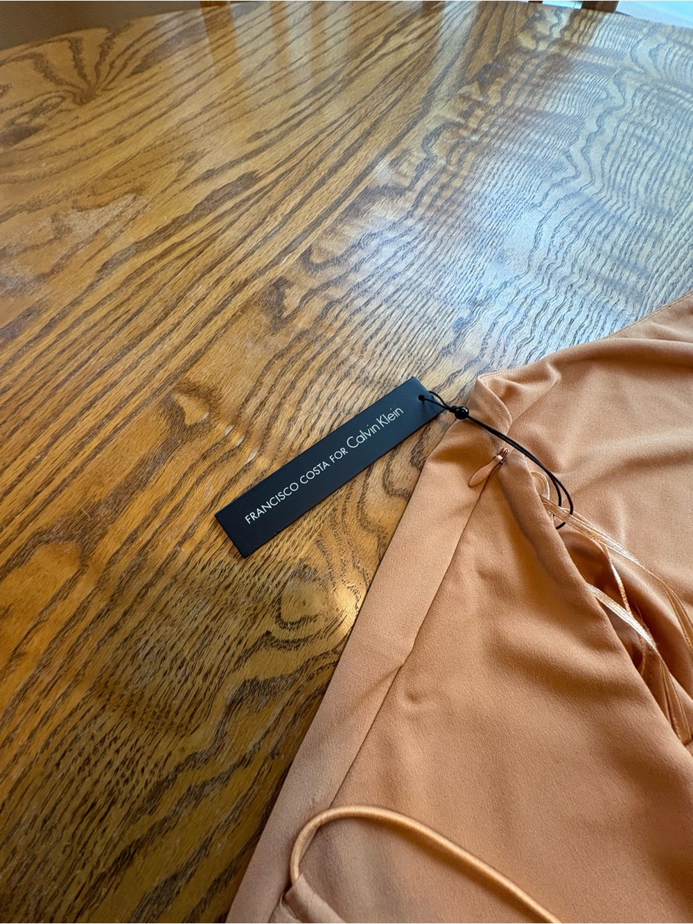 Francisco Costa x Calvin Klein NWT Terra Cotta Clay Slip Maxi Dress 10 90s Style - Picture 5 of 9